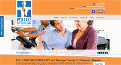 Desktop Screenshot of procarephysiotherapy.com